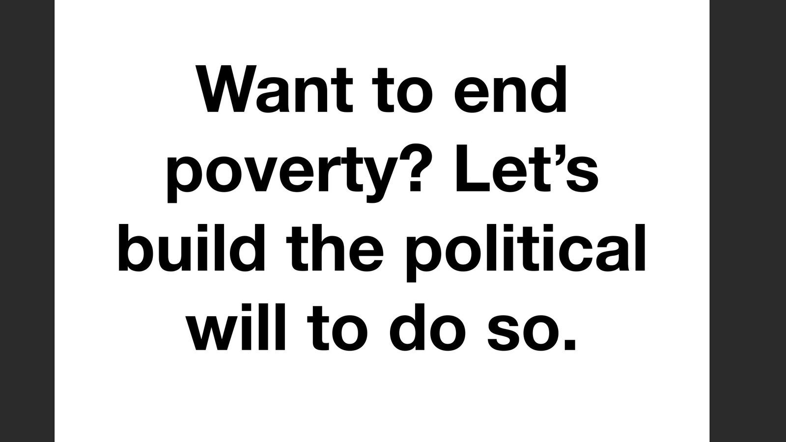 Will we end poverty?